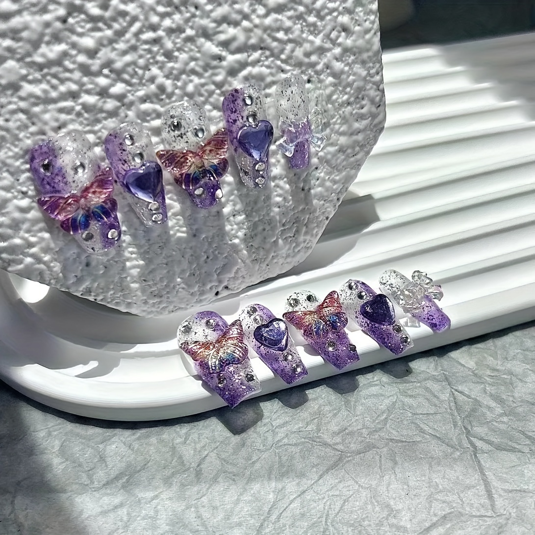 10 Pieces Purple Fantasy Butte - огляд і ціна Nail Art Y2K