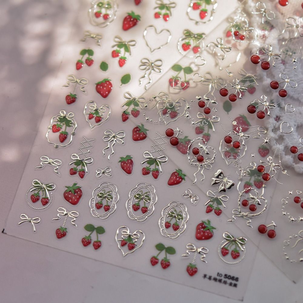 Lovely 5D Nail Art Stickers Bo - огляд і ціна Nail Art Red Cherry