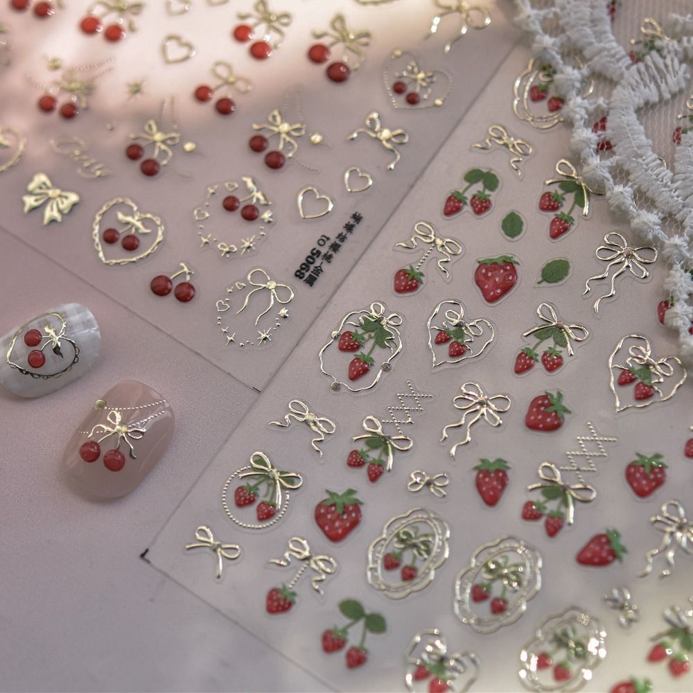 Lovely 5D Nail Art Stickers Bo - огляд і ціна Nail Art Red Cherry